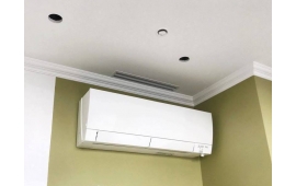 Установлен кондиционер Mitsubishi Electric MSZ-FH25VE с разделённым направлением потока. Mitsubishi Electric умный глаз.